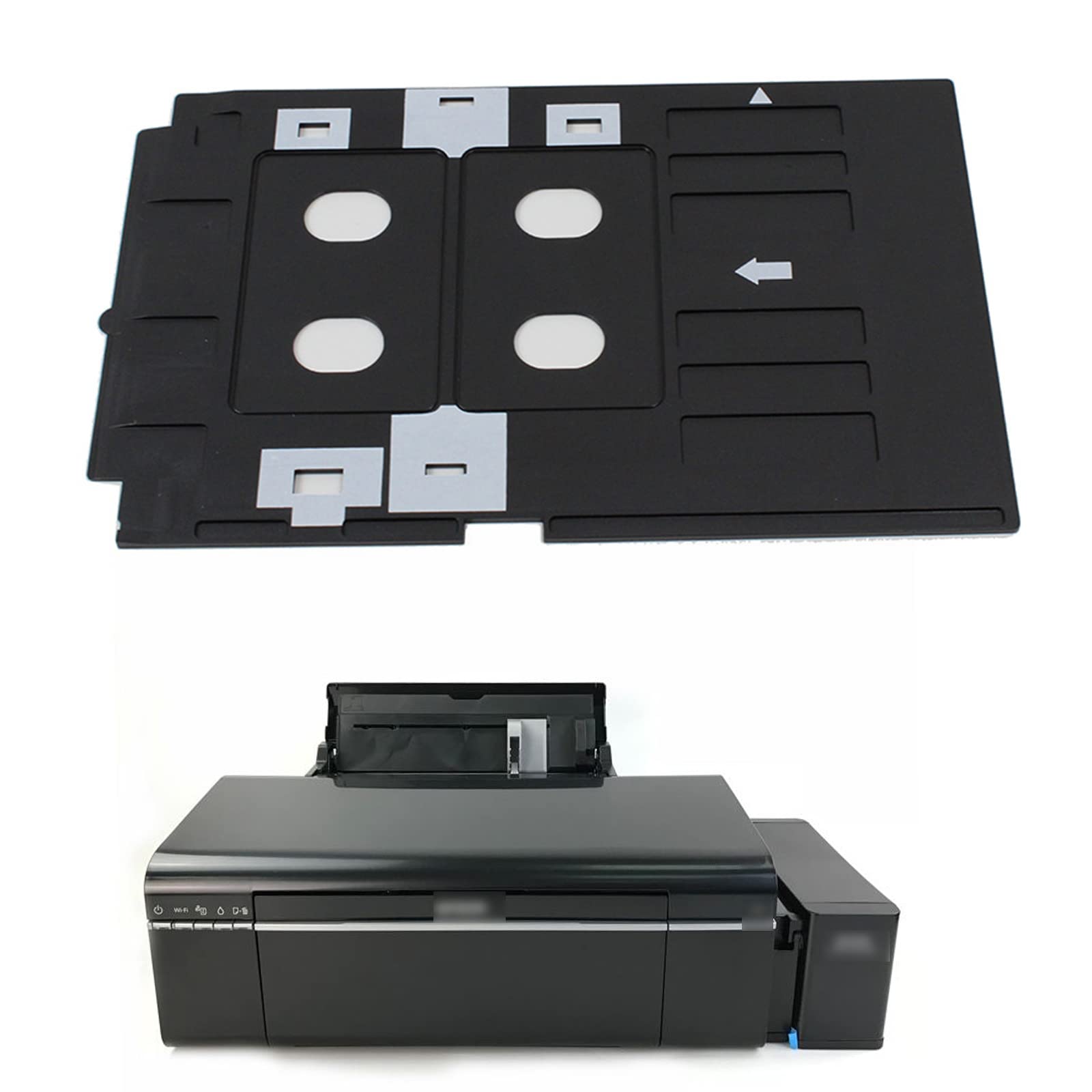 美品EPSON プリンター　バーコードリーダー スタンド　カードリーダー　セット Amazon | エプソンPVC IDカードトレイT50 0 A50 L800 L801 L805 L810