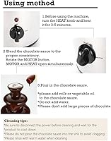 Vista 2 de Fuente de fondue de chocolate de 4 niveles, máquina calentadora de chocolate de acero inoxidable para chocolate y mantequilla de caramelo, capacidad