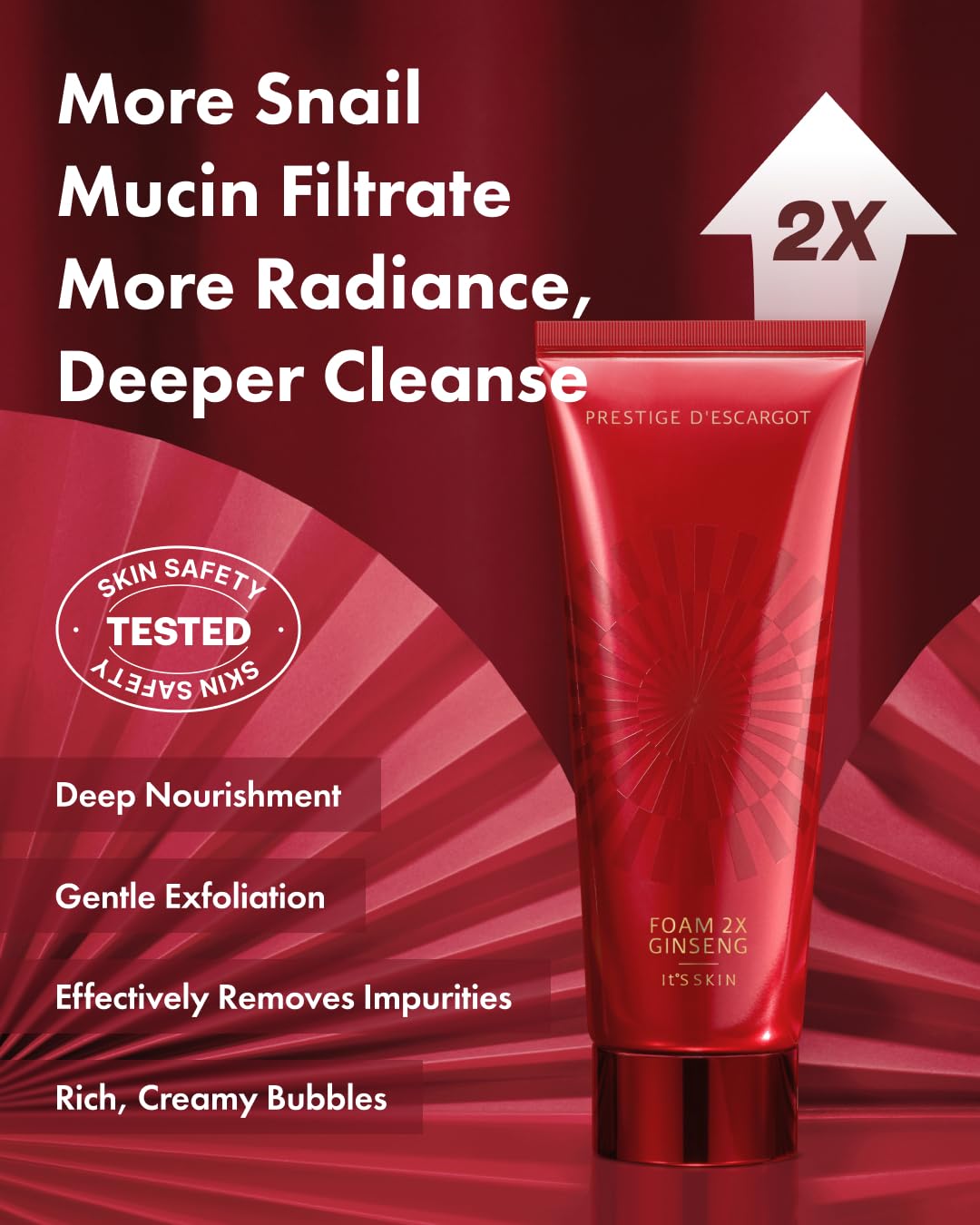 Amazon.com: It'S SKIN Prestige Foam 2X Ginseng D'escargot 150ml
