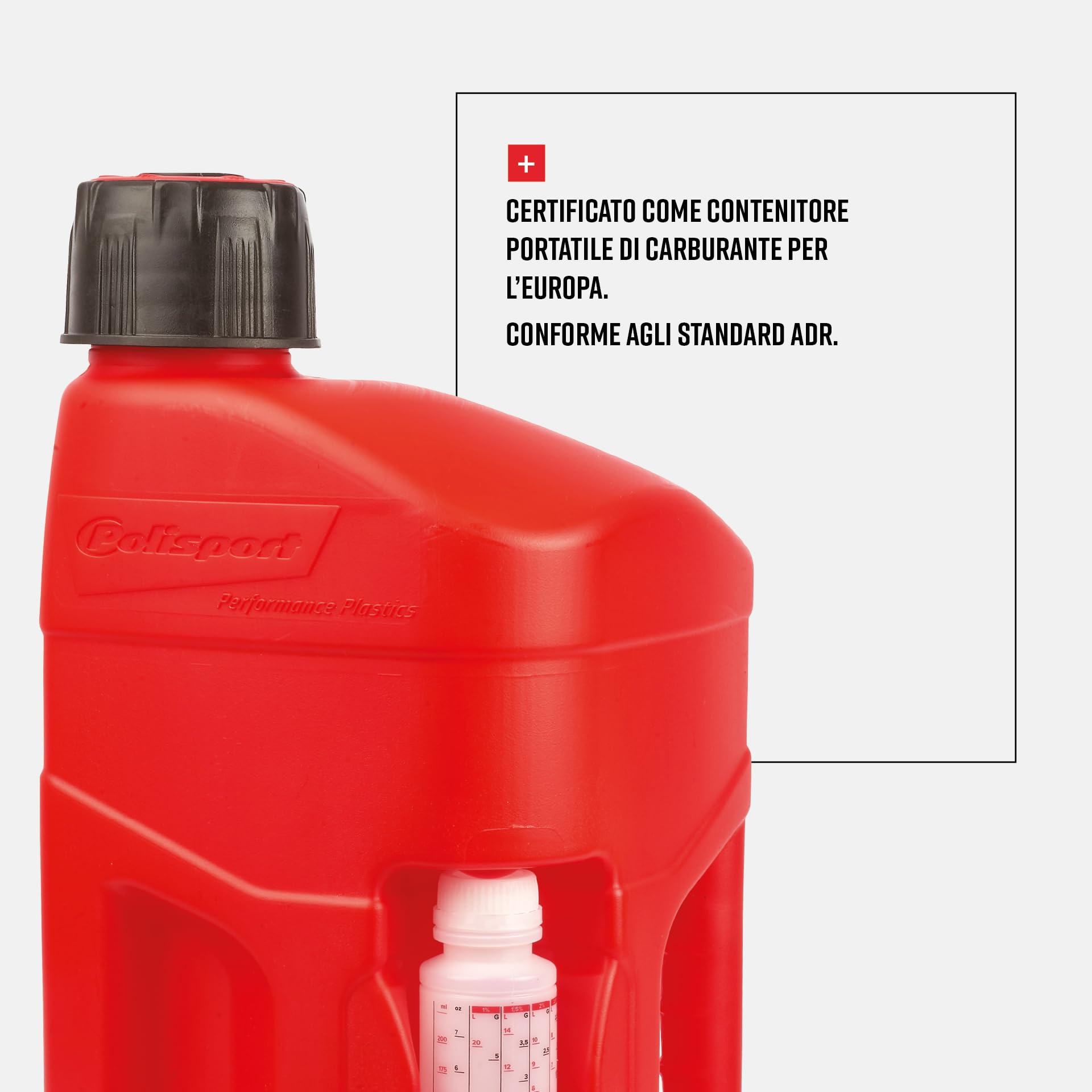 POLISPORT 8460000002 - ProOctane Tanica Benzina Omologata da 20L con Sistema di riempimento rapido Durevole e Resistente con Tappo a Prova di versamento a Colori Rosso