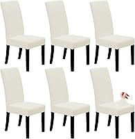 Vista 16 de Easy-Going - Juego de 2 fundas elásticas para sillas de comedor, fundas para sillas de comedor, fundas de silla Parsons para comedor, ceremonia