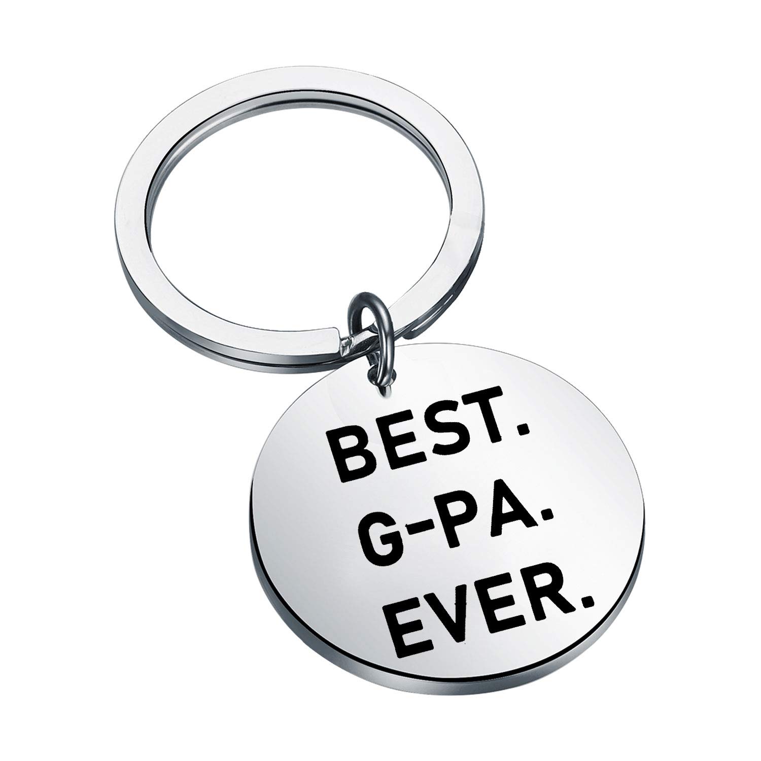 Nobrands Steel Color Lbsbo Best G-Pa Ever Keychain For Grandpa Birthday Father's Day Or Christmas Gifts For Grandfather G-Pa Gift (G-Pa Ever K)