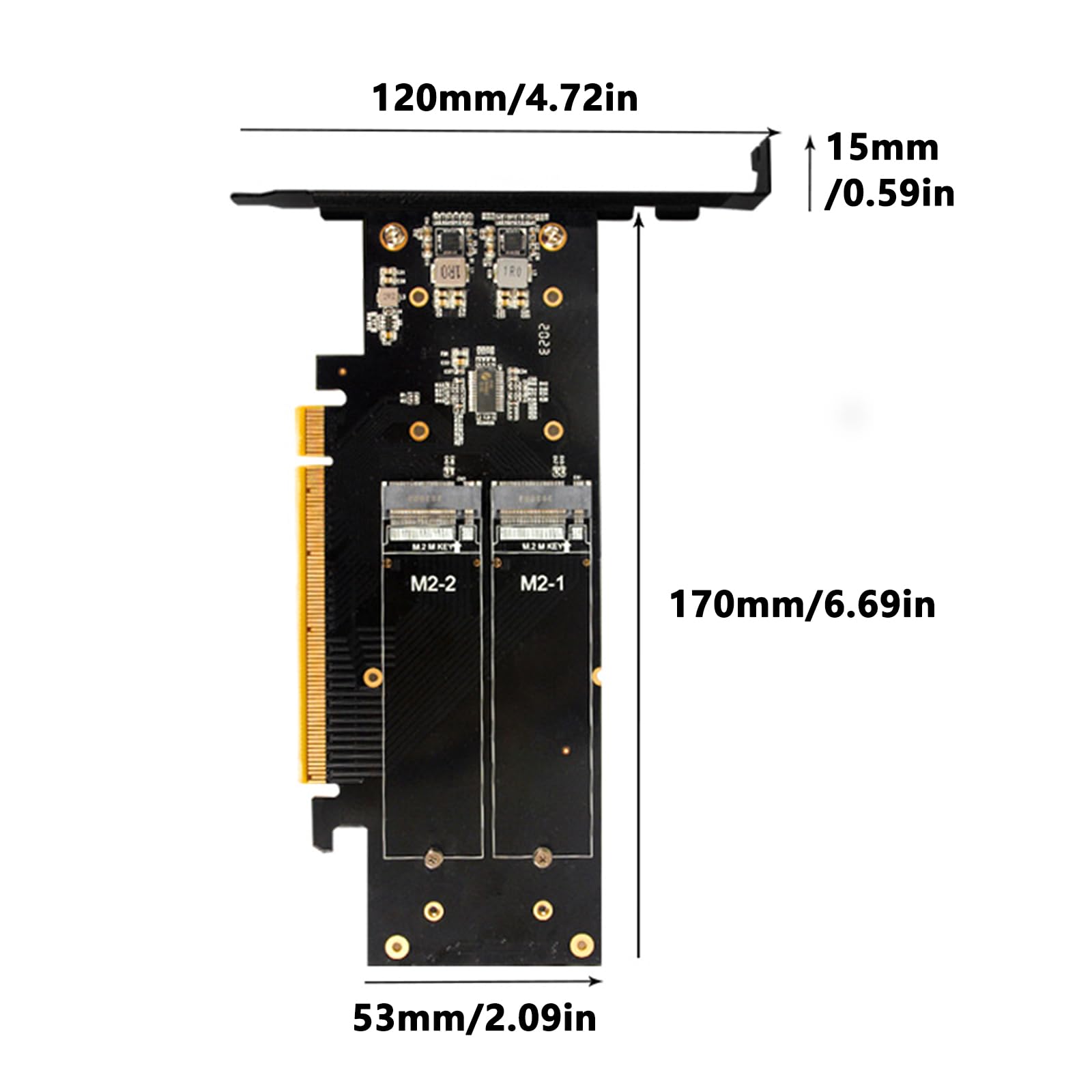 Scheda di espansione PCIe 5.0 X16 NVMe HDDs 4 slot per unità e RAID 0/1/5 per trasferimento dati ad alta velocità HDDs Array Adapter