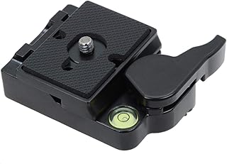 SIOTI 323 RC2 Quick Release Plate Adapter, Rapid Connect Adapter with Quick Release Plate for Manfrotto Monopod, Manfrotto Tripod, or Other Ball Head and Tripod