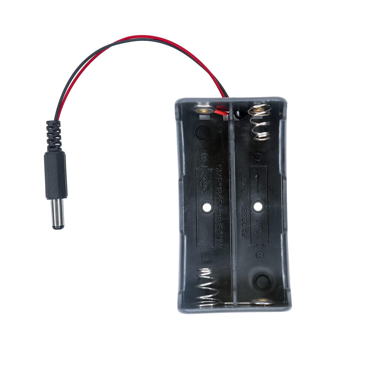 18650 x 2 Cell Battery Holder For Cell Lithium Battery Holder Box With DC PIN PACK OF 2-image-18