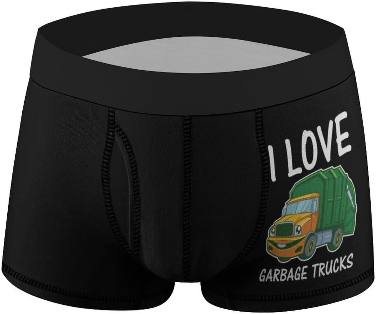 I Love Garbage Rubbish Trash Trucks Men's Underwear Soft Novelty Boxer Briefs Underpants Shorts Trunks