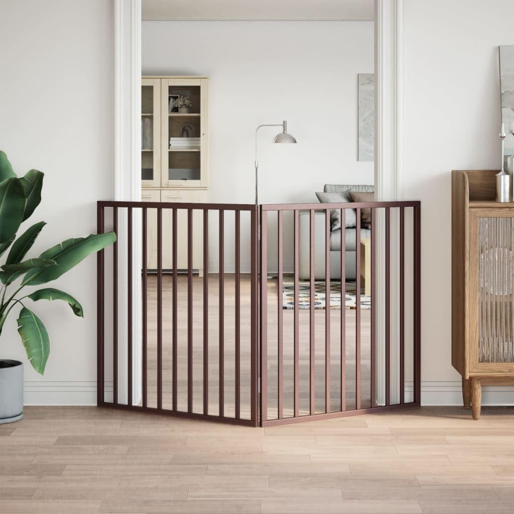 2 piezas de portería plegable marrón 160 cm madera de álamo independiente para perros pequeños y medianos perros cachorros protección seguridad limitación entrenamiento salón