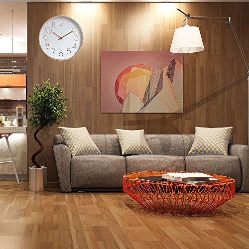 Image of jomparis 13.5 Inch Rose Gold Wall Clock Silent Non-Ticking Quartz Sweep Decorative Battery Operated Wall Clocks