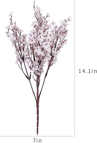 Miniatura 76 de 15 piezas de flores artificiales de seda artificial de tacto real, ramos florales de bricolaje, decoración de bodas, fiestas, arreglos de blanco