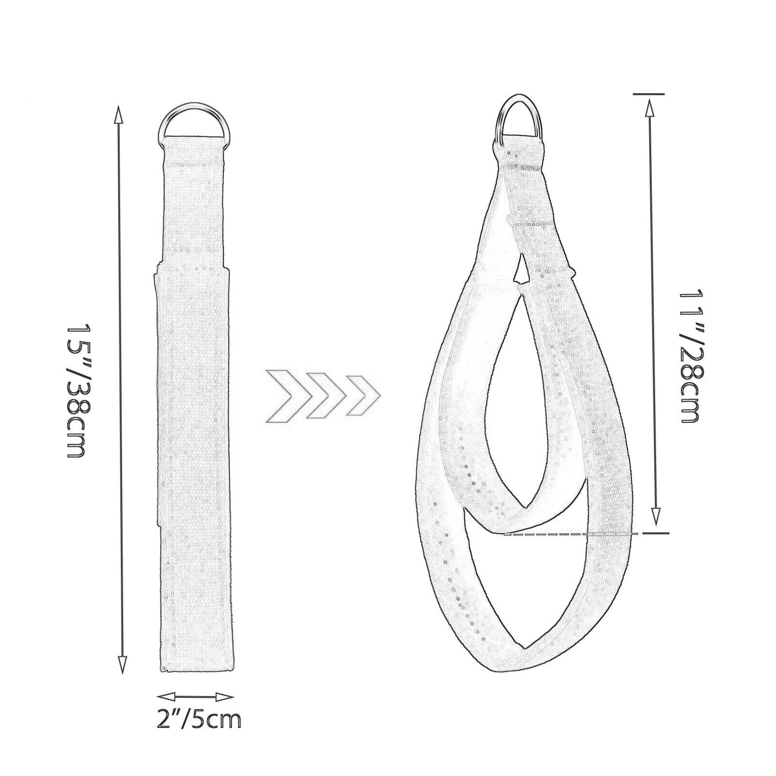 2X Sangles Pilates, Sangles Anneaux D Équipement Durable Sangles Pilates Double Boucle pour Reformer pour Gym à Domicile, Yoga, Unisexe, Entraînement,