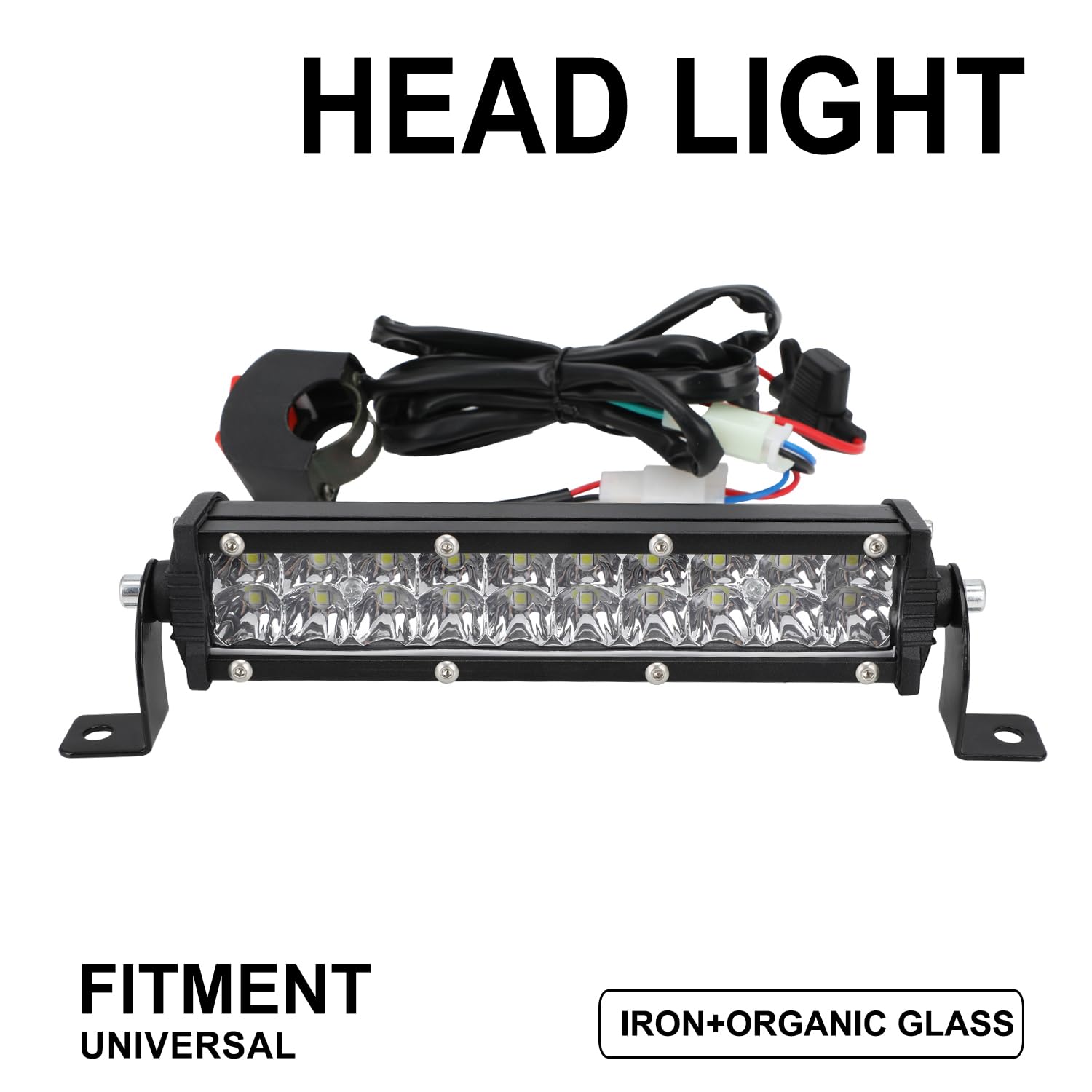 Pit Bike Spotlights Motorcycle Led Lamp Headlight for CRF110 TTR110 YZ85 CR125 KX65 RM85 RMZ125 Etc Pit Bike with 7/8” Handlebar