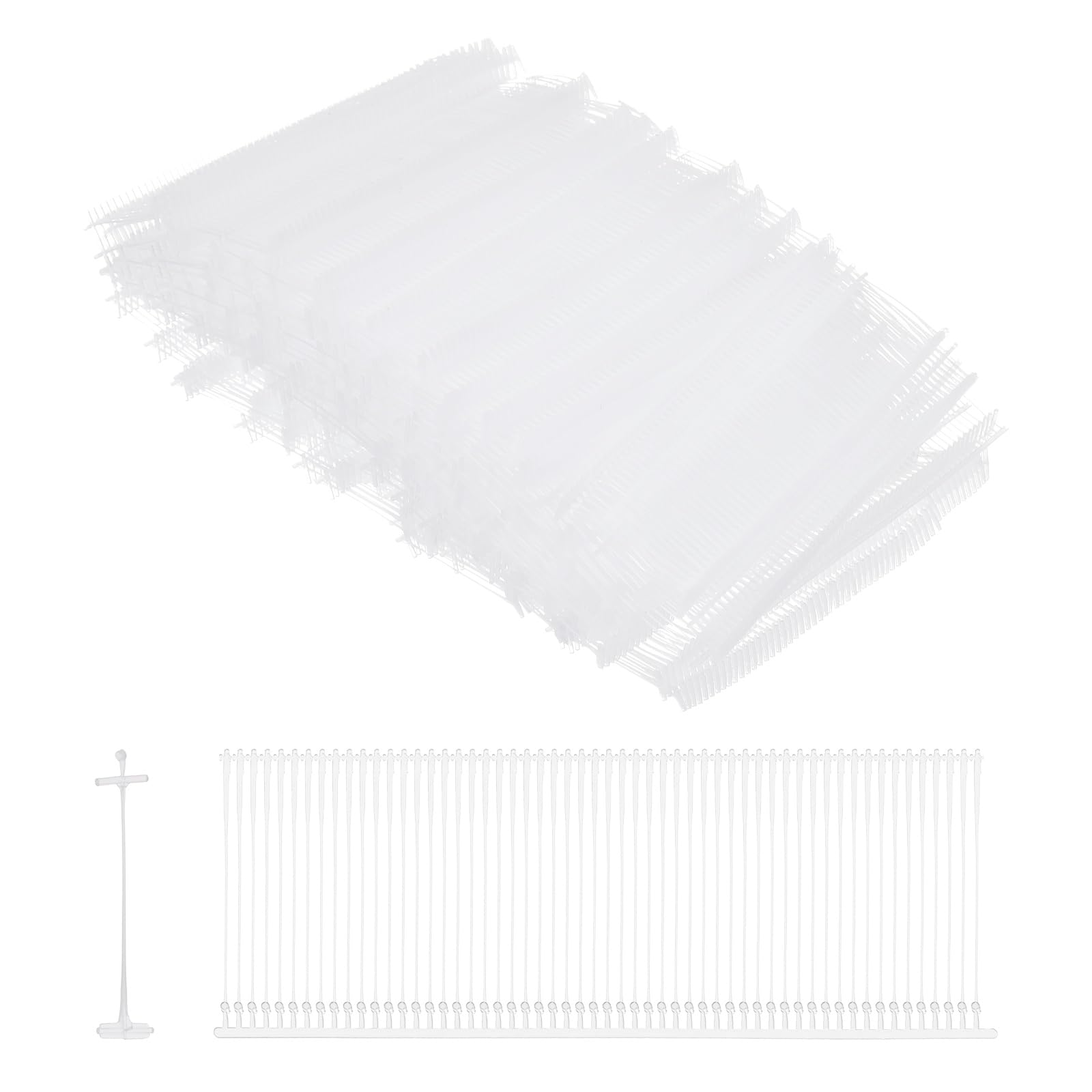 sourcing map 5000Pcs Standard Tagging Barb Fasteners, 30mm/1.18 Inch Tagging Gun Fasteners PP Plastic Tag Barbs Pins Attachments for Clothing Price Tag Label Garment Retail, White