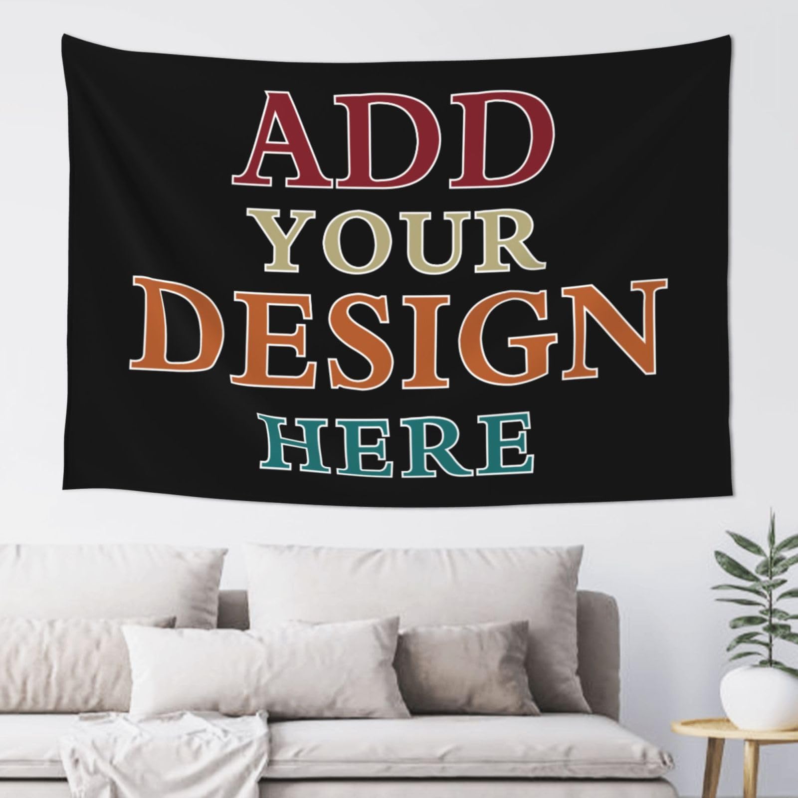 Xenorith Unframed Custom Tapestry，Custom Poster Add Your Text/Image，Personalised Tapestries ，Wall Hanging Art Decor For Wedding Banner，Photo Backdrop，Family，Festival，Birthday Gifts
