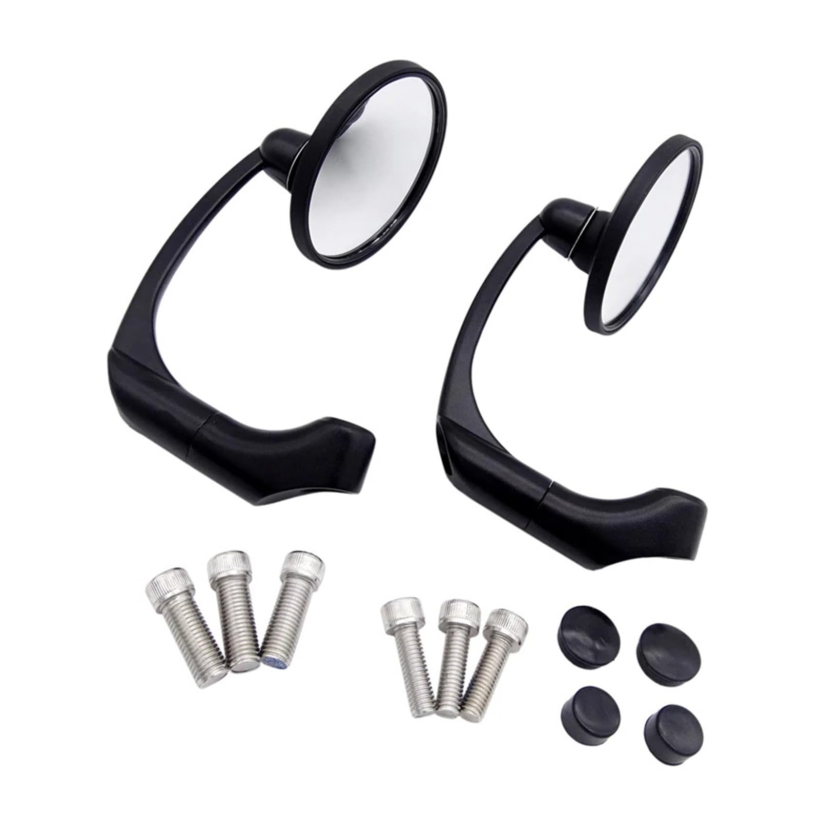 Motocyklowa kierownica lusterka Uniwersalne Akcesoria Do Skuterów Motocyklowych Lusterko Wsteczne Boczne Regulowane Na Kierownicę 10 Mm(Black)