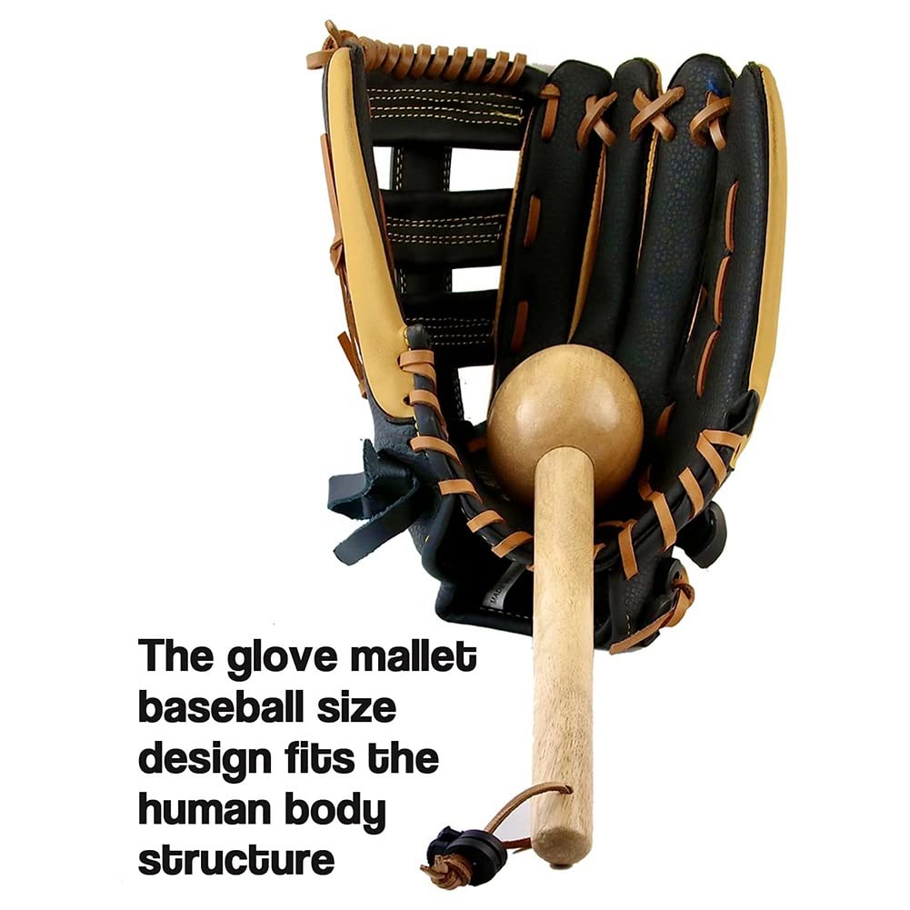 Set di furto da baseball, guanti da baseball, martello modellante per guanti da baseball in legno, costruzione , martello da guanti, per un restringimento efficiente dei guanti, restringimento e