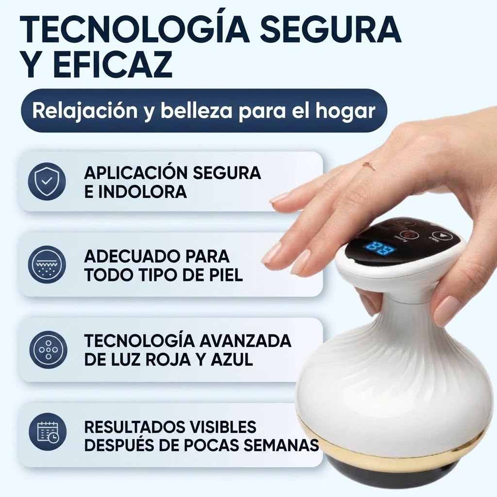 Vacuvia Maquina Celulitis, Masajeador Gua Sha multifunción, Herramienta Corporal Reafirmante, Utensilio De Masaje Para Piernas Abdomen Glúteos Brazos