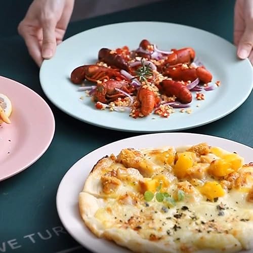 Miniatura 8 de BangBoom Paquete de 4 platos llanos de 13 pulgadas de tamaño extra grande, deliciosos platos de pasta, platos irrompibles, vajilla ligera para