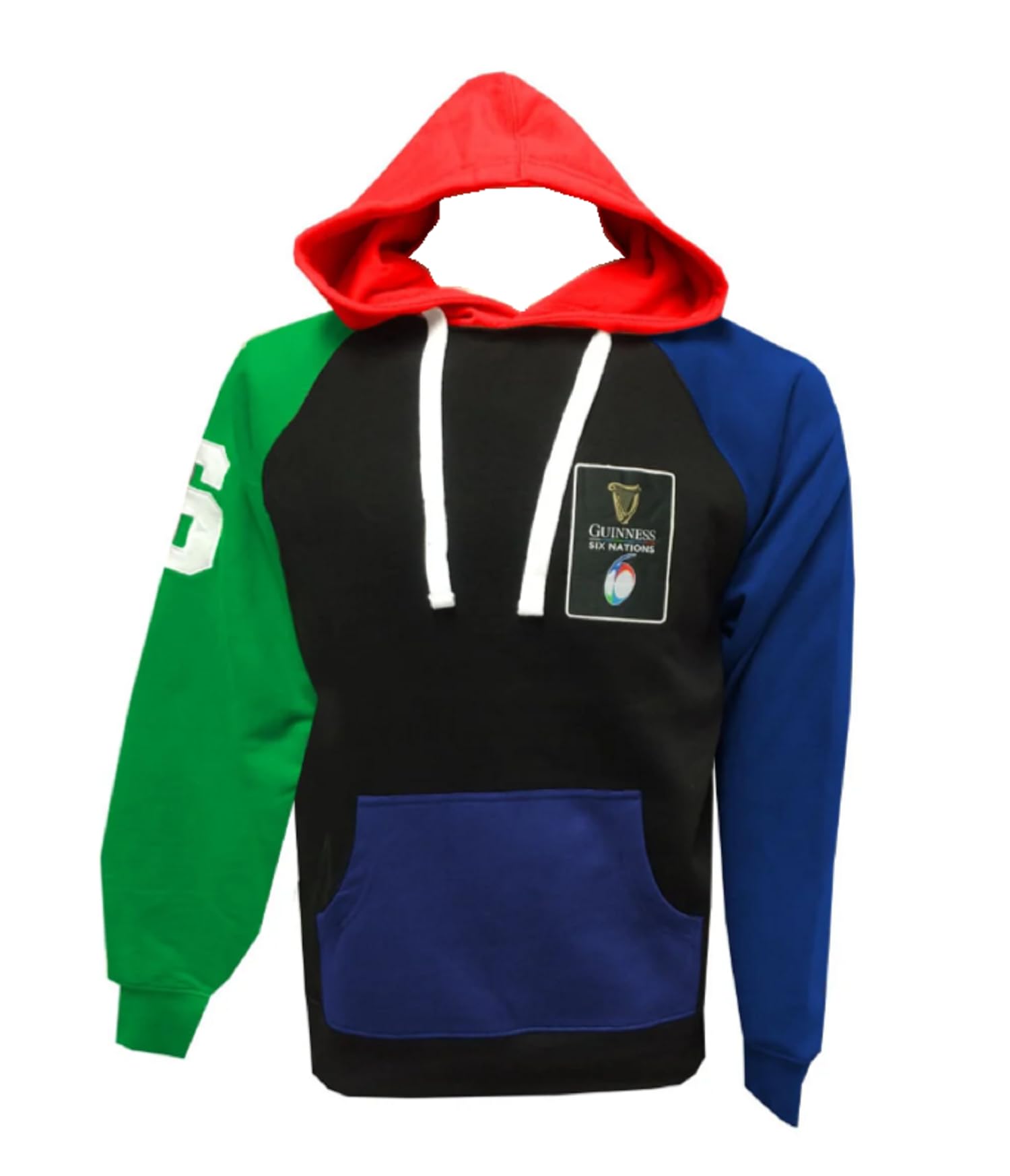 Traditional Craft Guinness - Six Nations - Colour Block Hoodie (UK, Alpha, L, Regular, Regular, Cotton Blend)