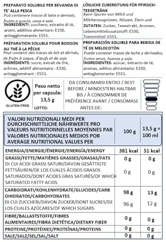 Caffè Vulcanus - 60 Kapseln Teemischung, Geschmack: Englischer Tee, Pfirsichtee, Zitronentee und Beerentee - Kapseln kompatibel mit Nescafe Dolce Gusto
