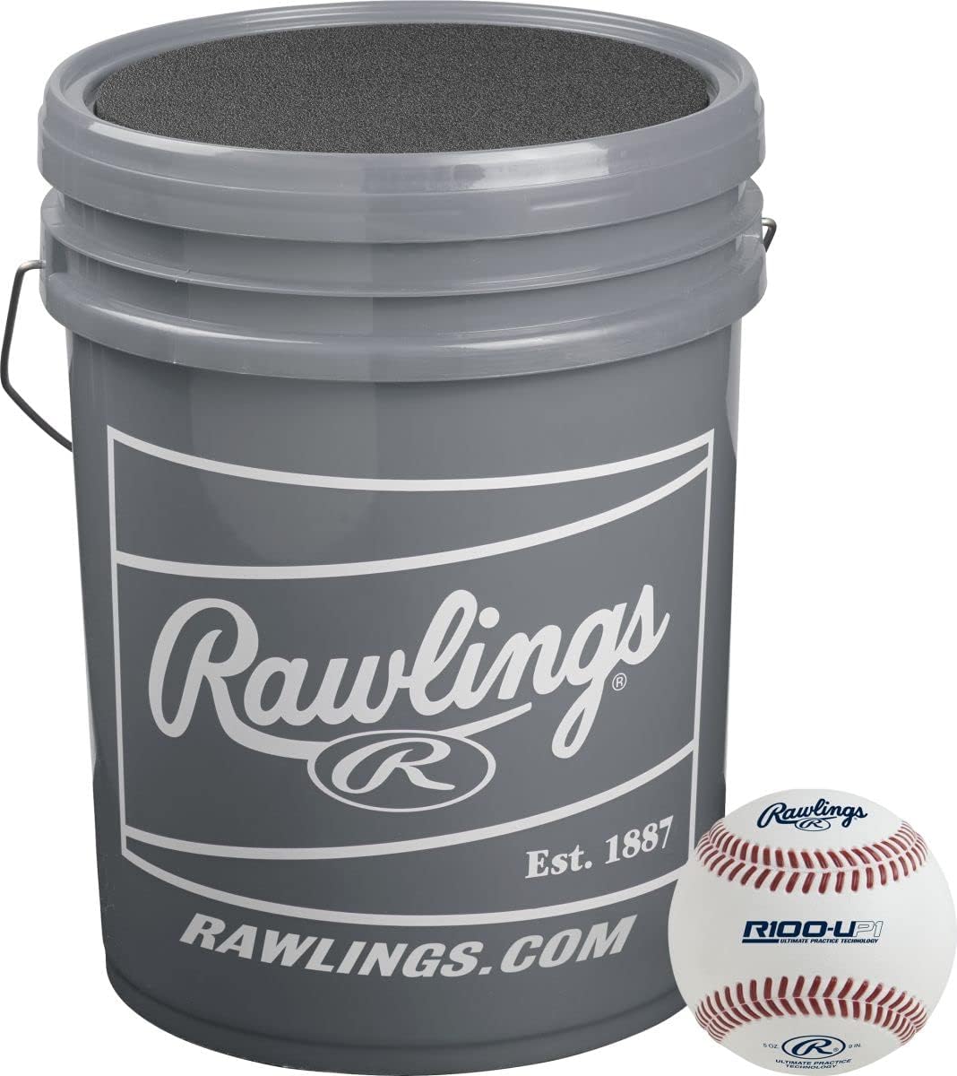 Rawlings | Ultimate Practice Baseballs | Youth/High School/College | Added Lifespan + Weather Resistant | Dozen & Bucket Options White - High School/Bucket of 24 Bucket of 24