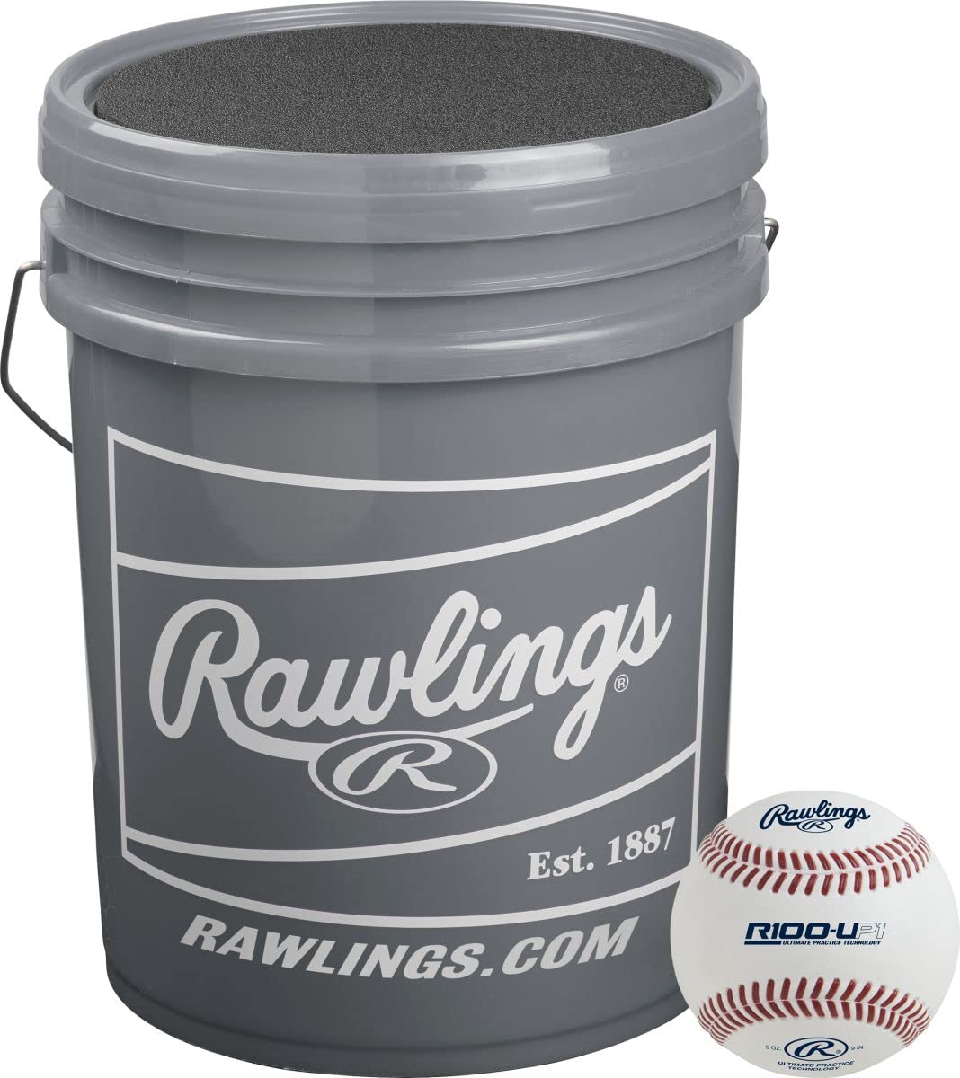 Rawlings | Ultimate Practice Baseballs | Youth / High School / College | Added Lifespan + Weather Resistant | Dozen & Bucket Options, Bucket of 24