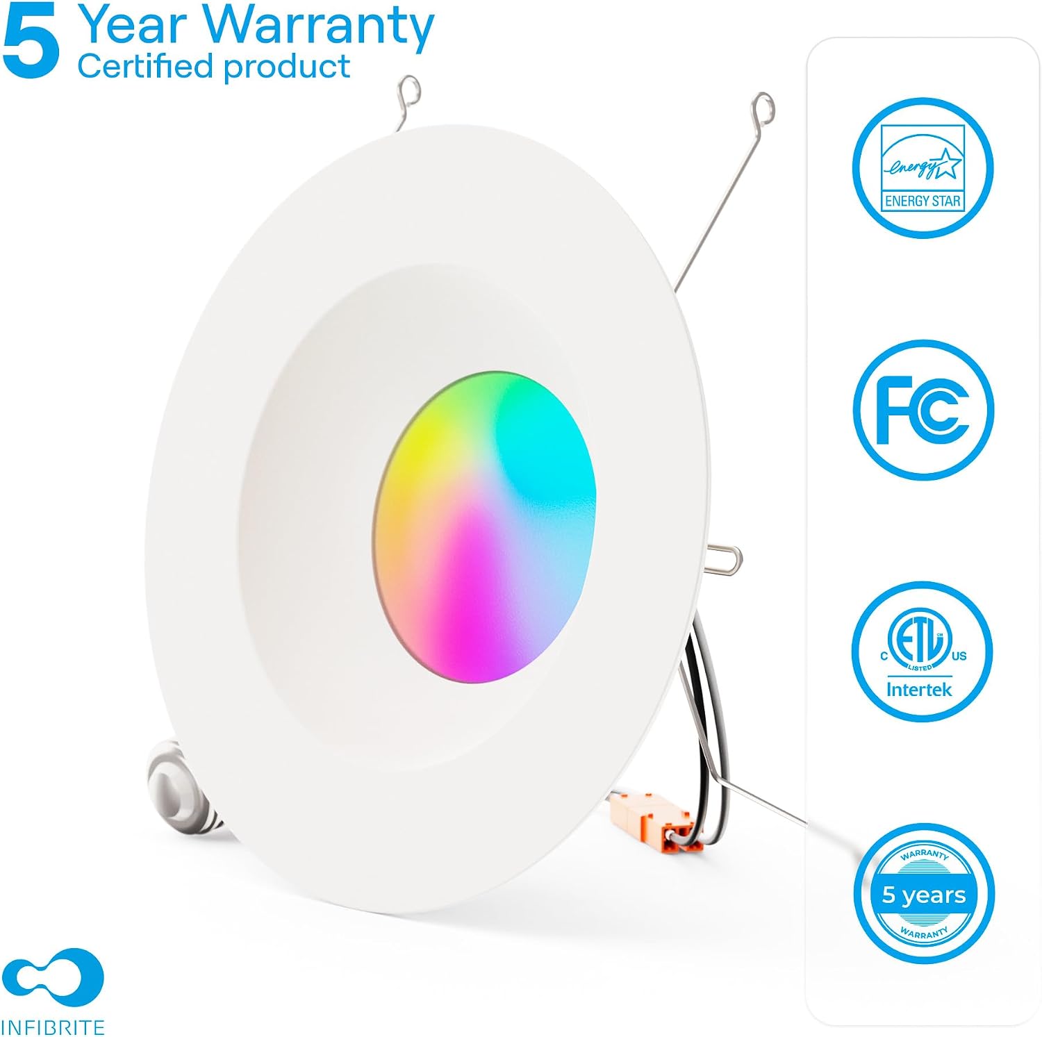5 and 6 Inch WiFi Smart 12W 1100LM Recessed Retrofit LED Sleek Series Light Kit (Includes E26 Connector) Compatible with Alexa and Google, Wet Rated (24 Pack)