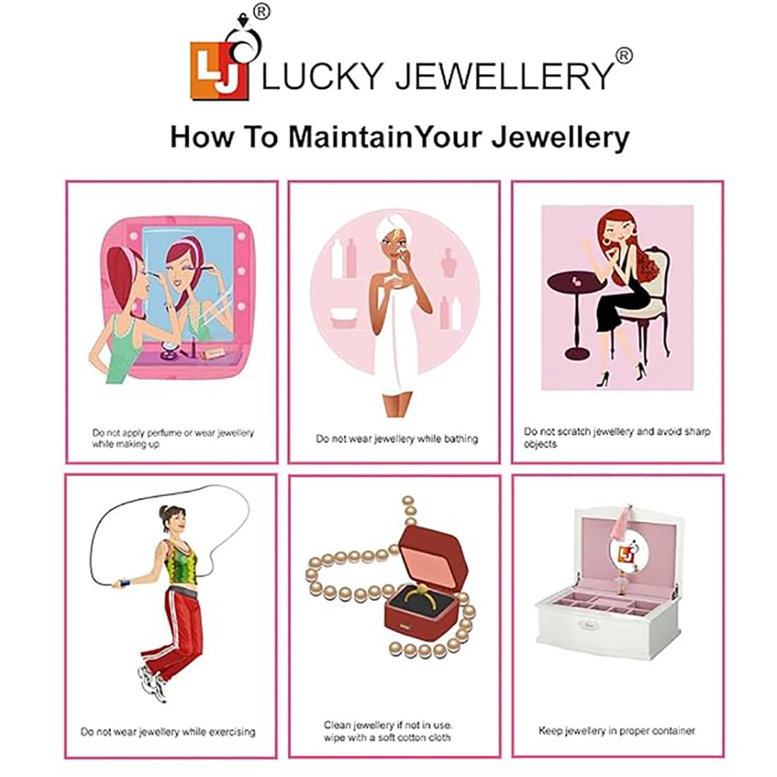 Lucky Jewellery Elegant White Color Gold Plated 1 Pair Finger Ring Bracelet for Girls & Women 4