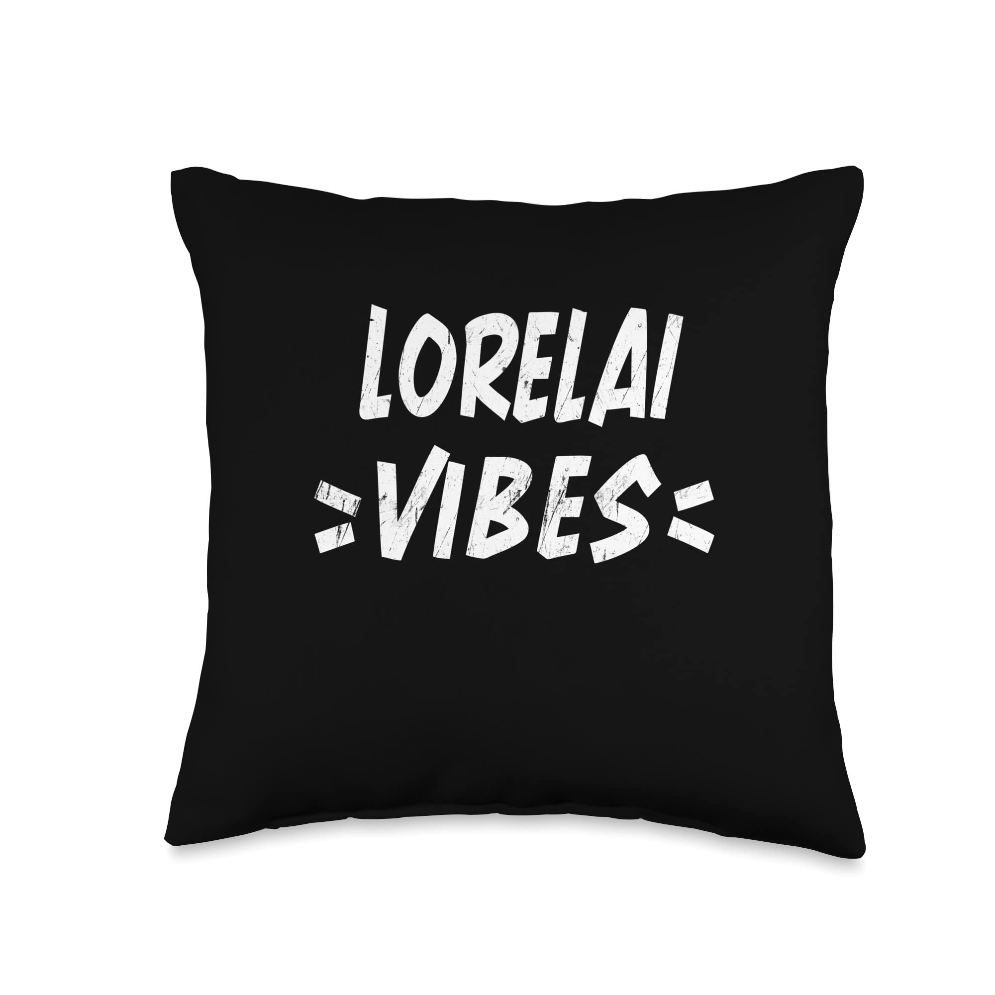 Lorelai Vibes Matching Squad Family Reunion First Last Name Throw Pillow, 16x16, Multicolor