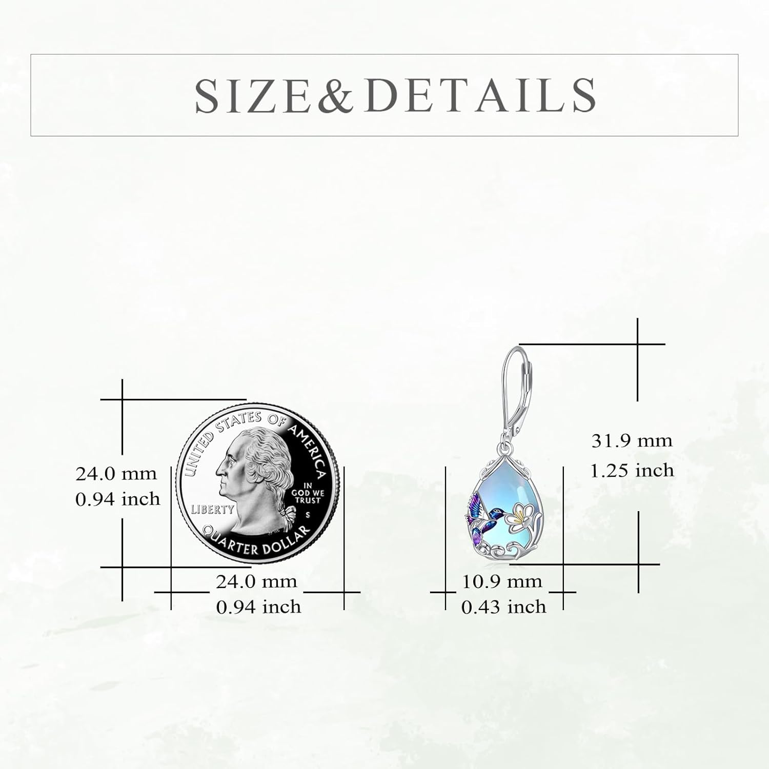 YFN Hummingbird Earrings Bird Dangle 925 Sterling Silver Jewelry Gifts for Women - Image 5