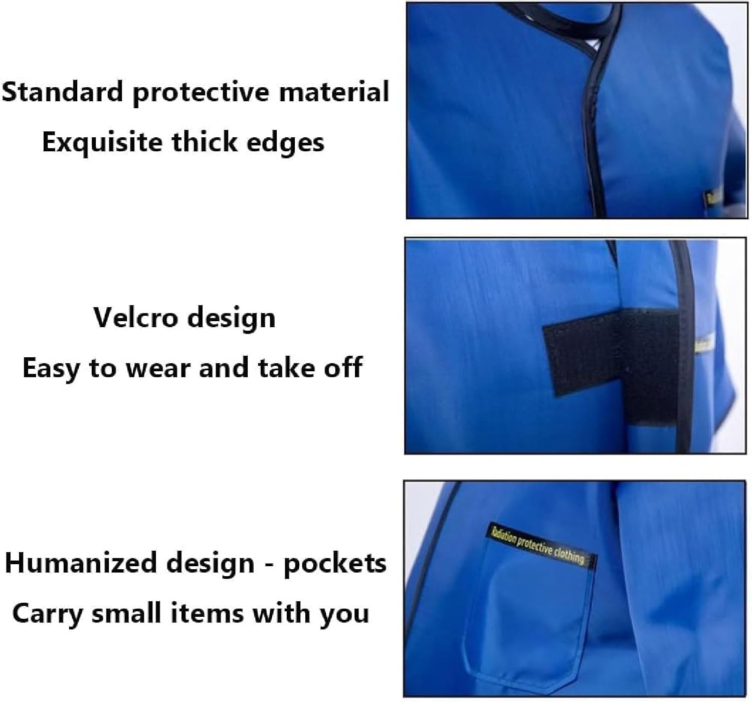 BKEKM Grembiule per Raggi X Grembiule in Piombo da 0,5 Mmpb Grembiule per Uso Medico Grembiule per Radiazioni Gilet per Raggi X 90 cm/100 cm/110 cm Vestiti in Piombo a Maniche Corte per Raggi X