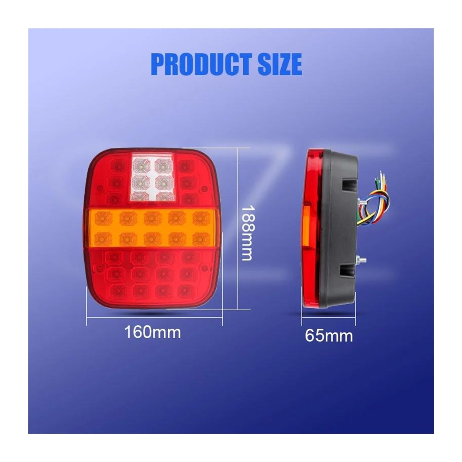 FRENO TRASERA LED Luz Trasera De Freno Con Montaje Perno Remolque Para Jeep CJ YJ JK Para Wrangler Pick-up Intermitentes 3 1 Luces Marcha Atrás(1pc Brake Taillight)