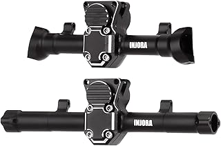 INJORA Front and Rear Axle Housing Set CNC Aluminum Upgrade Parts for 1/24 RC Crawler Axial SCX24 Deadbolt C10 JLU Gladiator Bronco