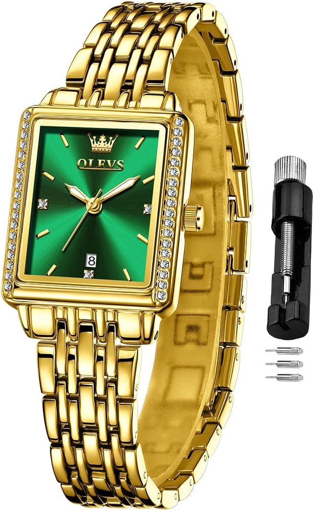 OLEVS Women Watches Business Dress Square Female Watches for Ladies Stainless Steel Waterproof Luminous Wrist Watch for Women