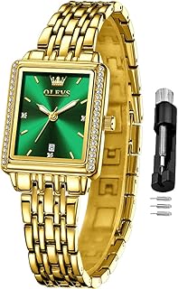 OLEVS Women Watches Business Dress Square Female Watches for Ladies Stainless Steel Waterproof Luminous Wrist Watch for Women