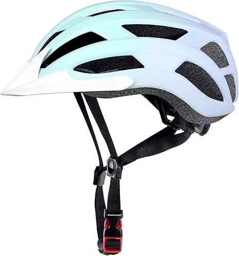 Miniatura 2 de Casco de bicicleta para adultos, mujeres, hombres, jóvenes, niños, cascos ligeros de bicicleta de montaña con esfera ajustable y visera extraíble