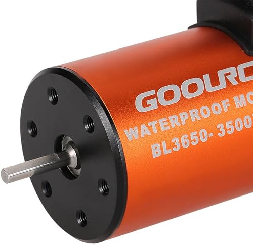 Miniatura 3 de GoolRC 3650 3500 KV impermeable Motor sin escobillas para 1/10 RC coche HSP 94123 Huanqi 727 FS Racing 53625/53632