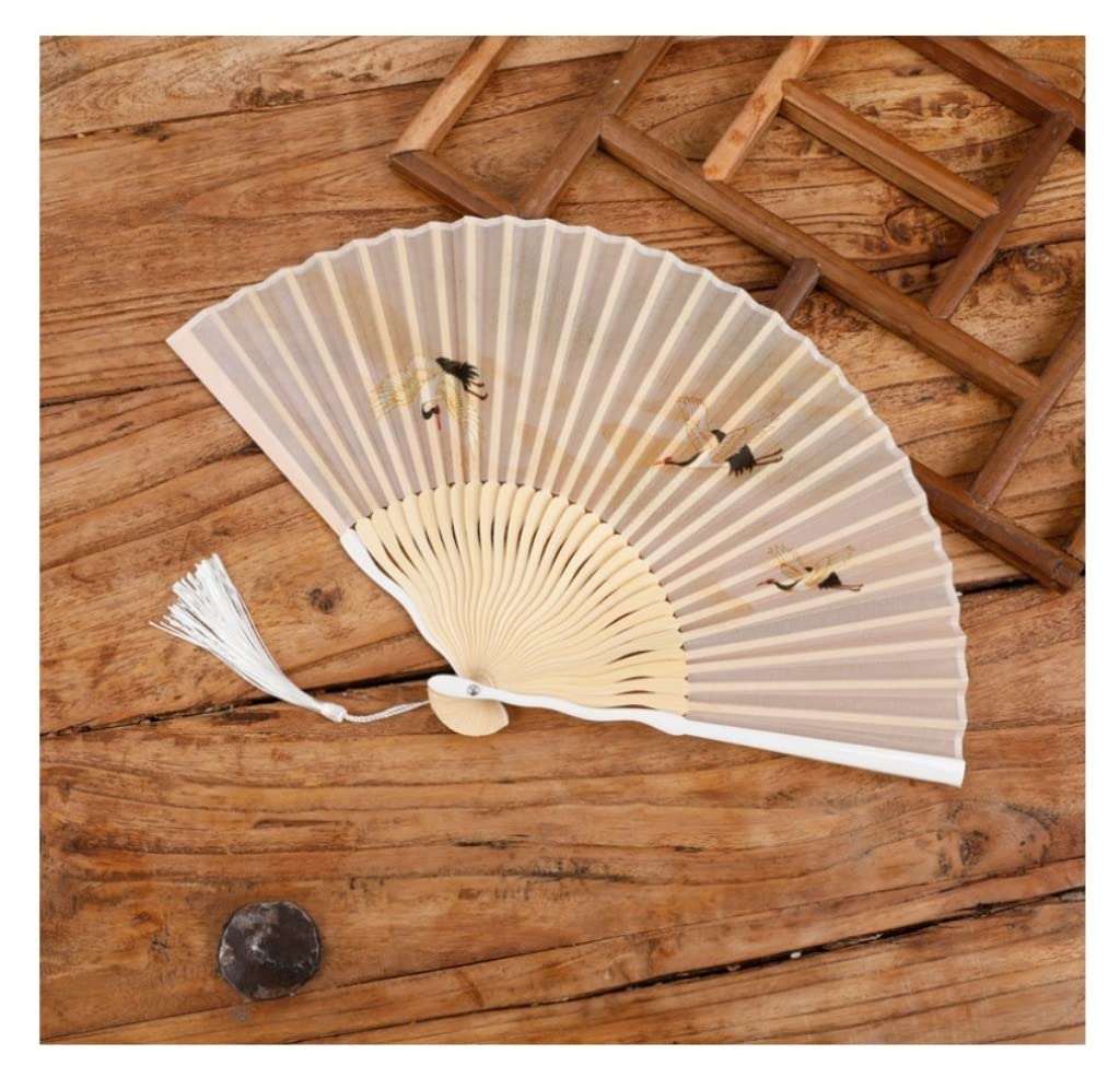 Abanico Banquete Ventilador Plegable Y Portátil, Estilo Chino, para Mujer, Ropa China, Cheongsam, De Verano Boda Verano(B)