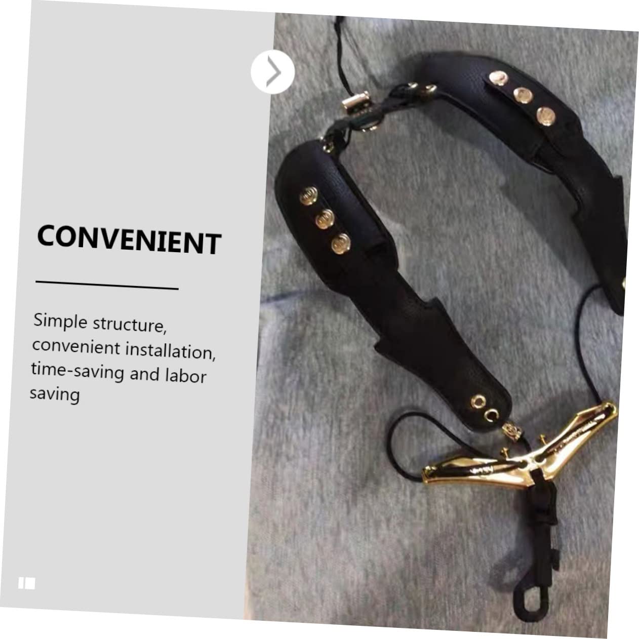 1pezzi Tracolla per Sassofono in Pelle Imbracatura Portatile per Sassofono Accessori per Fissaggio Comodo per Strumento
