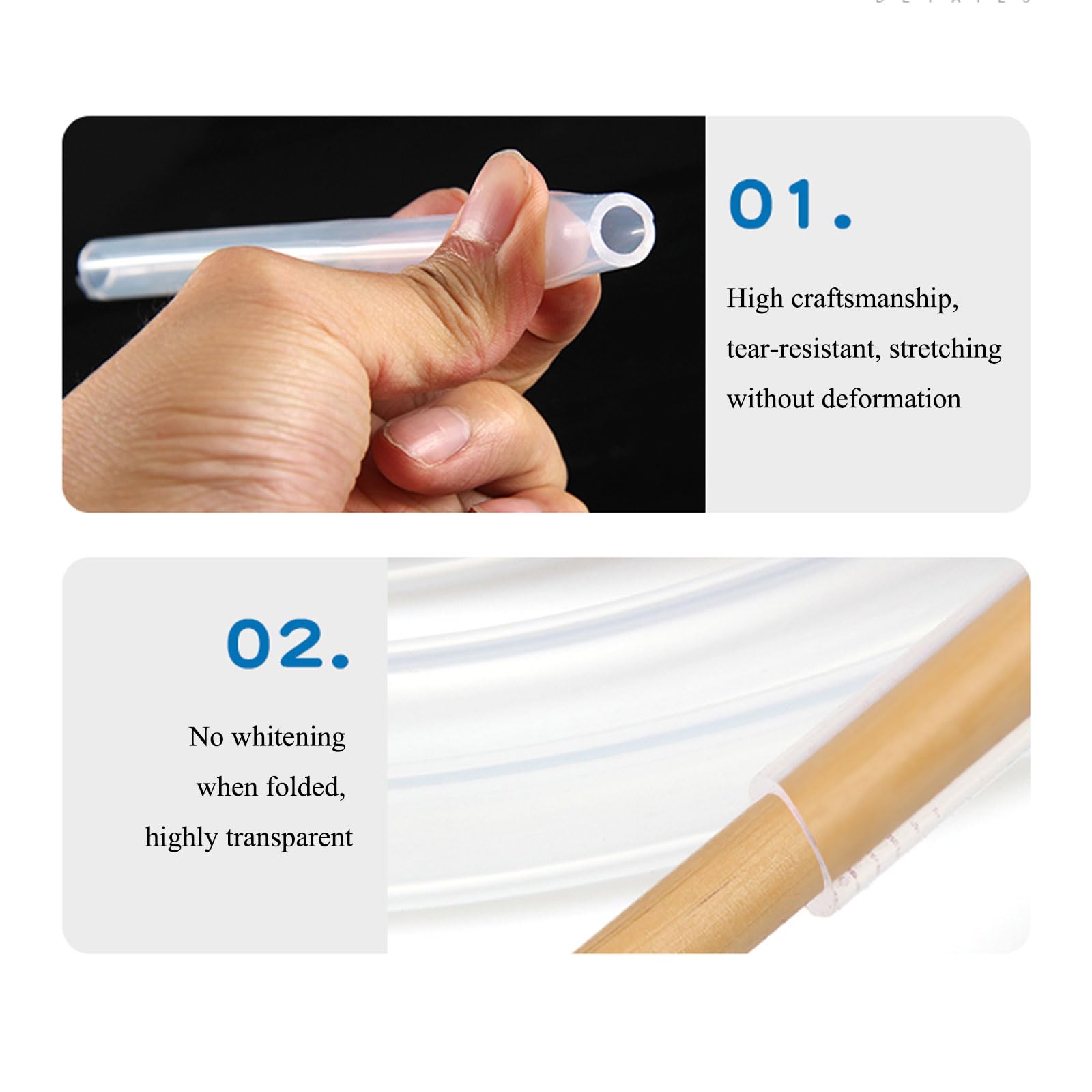 Tubo de goma de silicona flexible transparente, tubo de silicona de 7 mm de diámetro interior de 12 a 25 mm de diámetro exterior de 1 m de longitud (13 mm x 7 mm)