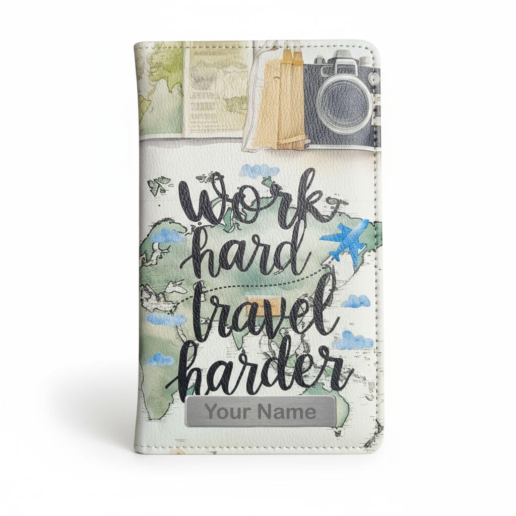 Travel PU Unisex Multicolor Passport Wallet-image-13
