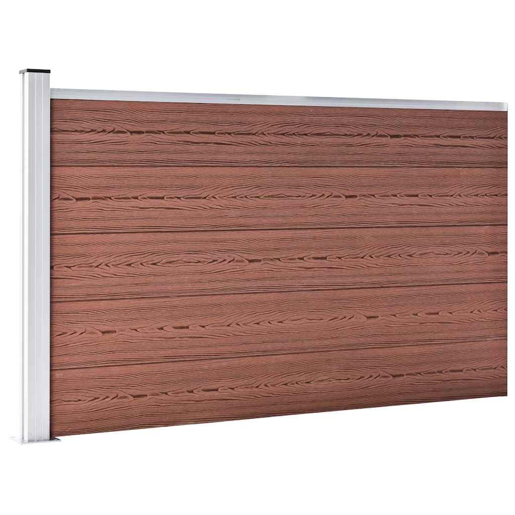 Set di recinzione da giardino in WPC, 175 x 105 cm, frangivista