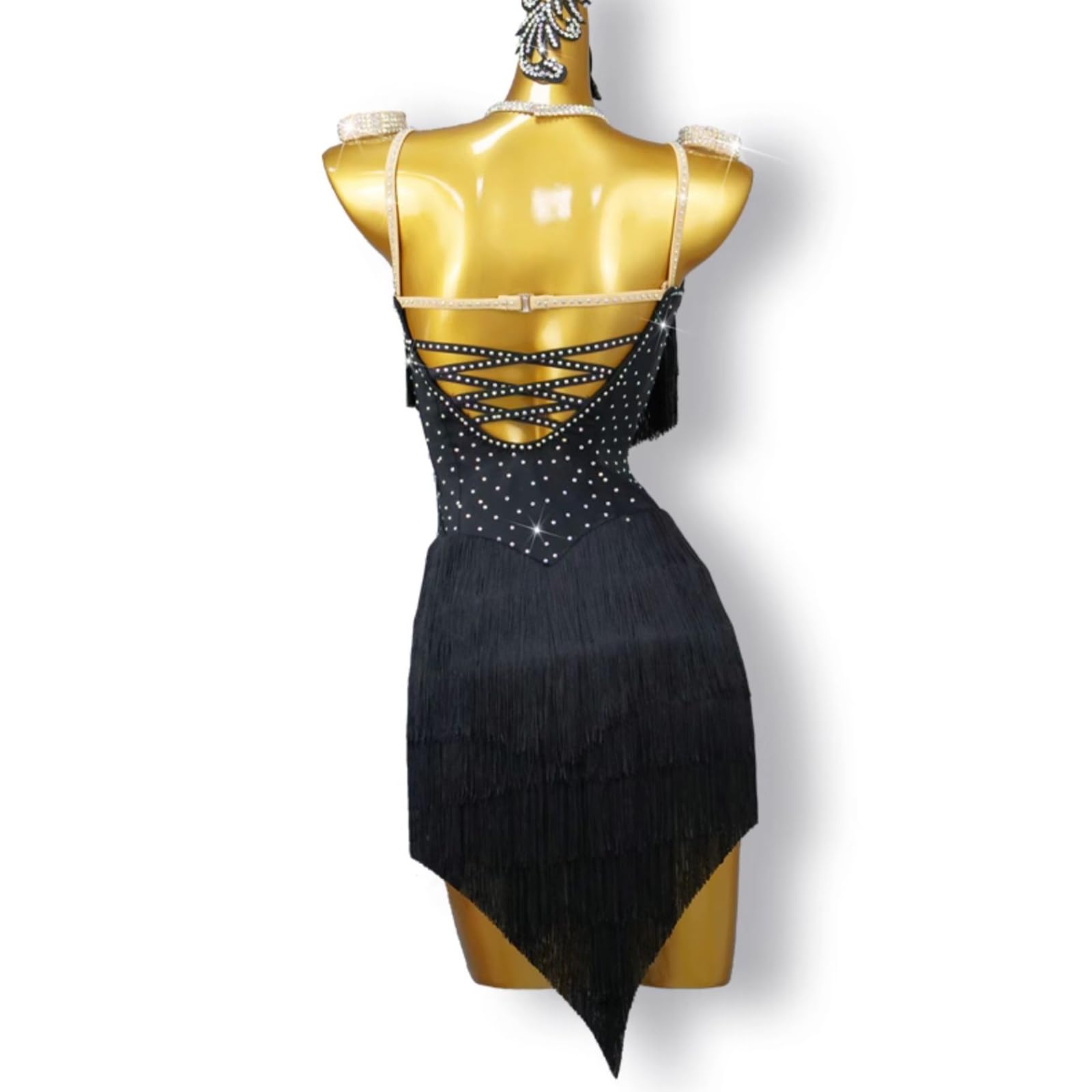 Lateinisches Tanzkleid Damen Fransen Latin Dance Kleider Tanzkleider Damen Fringetango Übungsrock Salsa-Wettbewerbskostüme