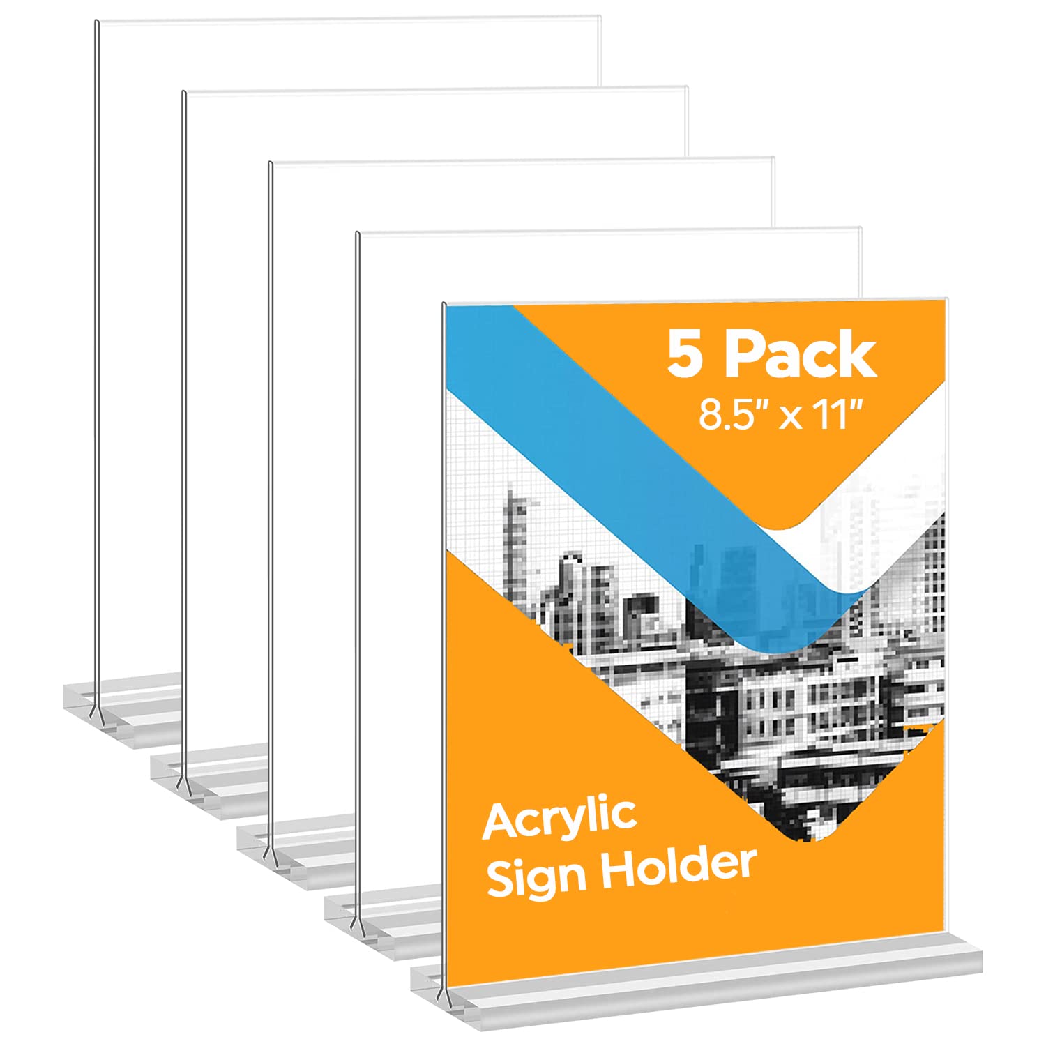 Buy ZARI Acrylic Sign Holder 8.5 x 11inch DoubleSided Clear Sign