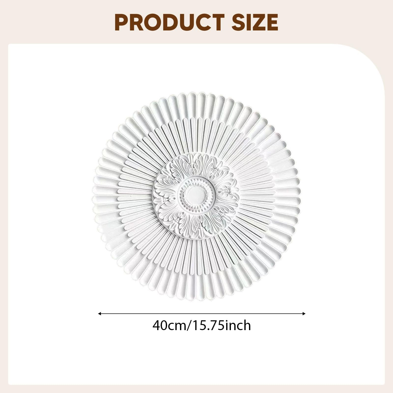 PU Deckenrosette für Leuchten, Dekorplatte für Restaurants, Durchmesser 40cm