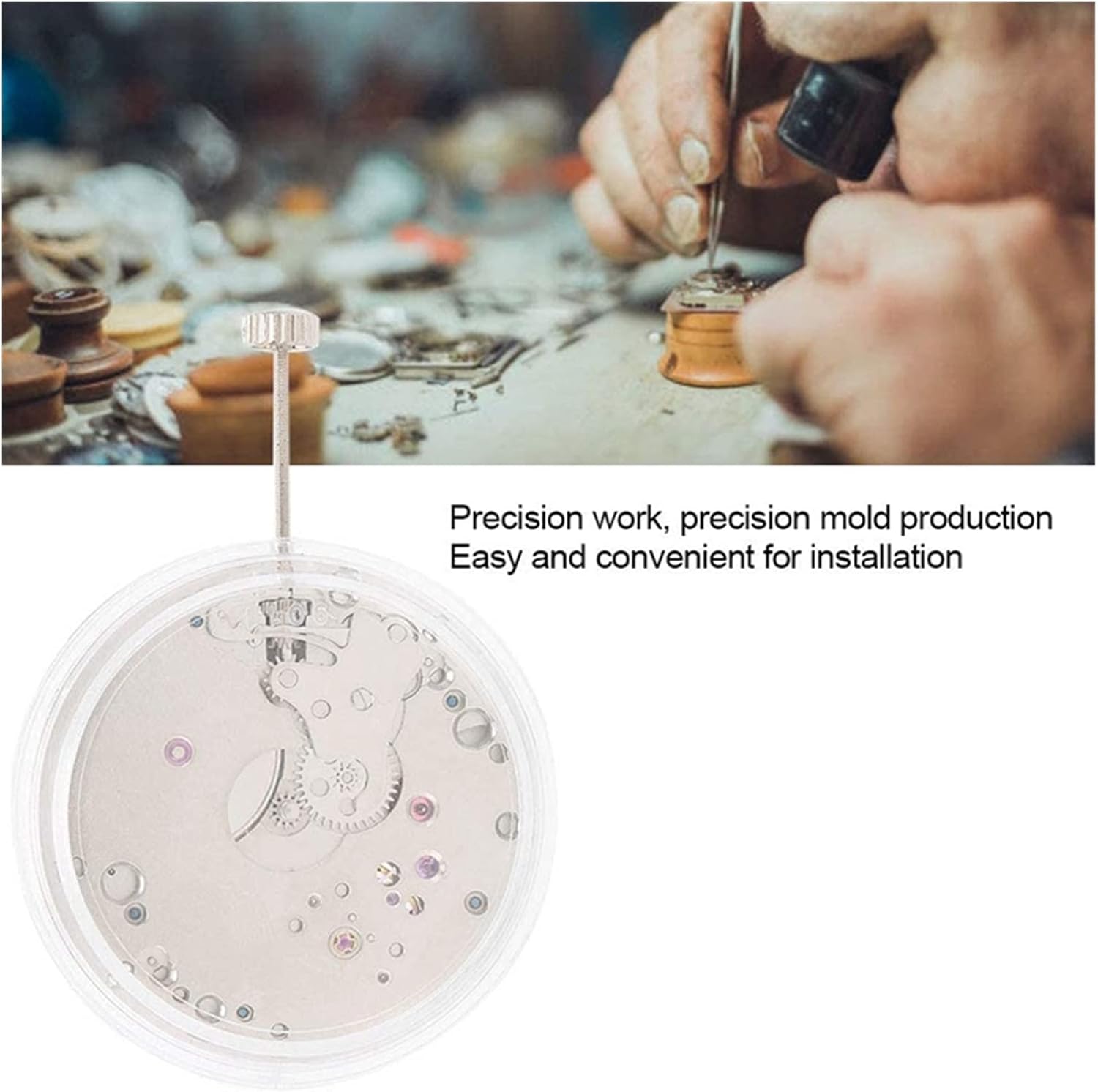 Automatic Mechanical Watch Movement Watch Movement Glossy Surface Simple for Precision Watch Work Generous Repair Tool kit