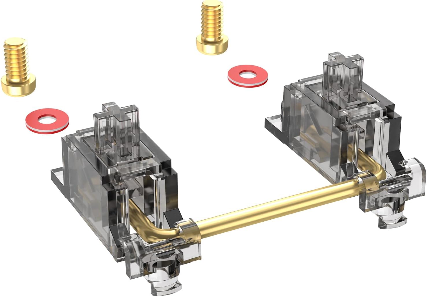 Stabilizers V3, Screw in Stabilizers with 2u, 6.25u, 7u Wires, PCB Mount for Mechanical Keyboards (Smokey 80% Kit)