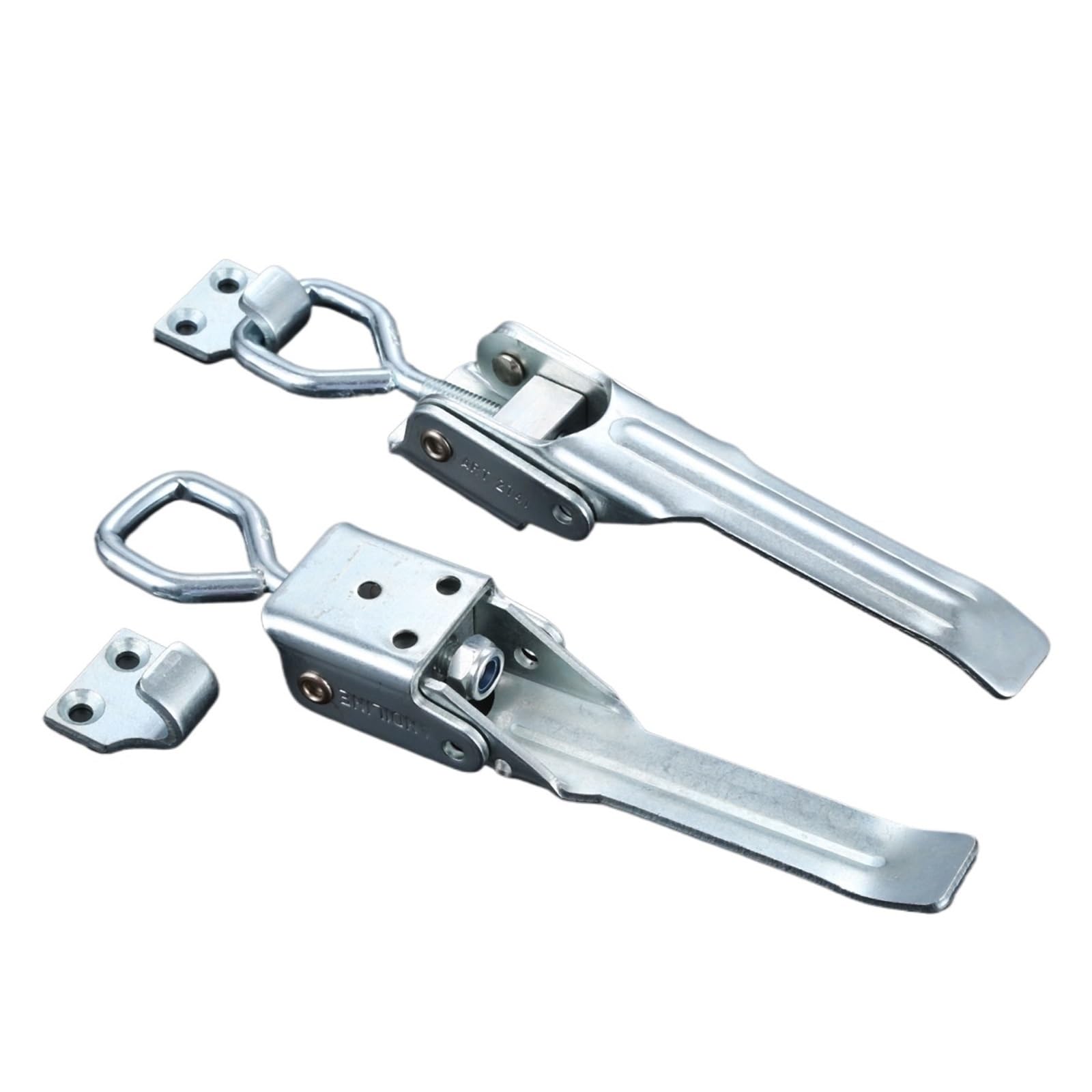 Dlahpjpt One Color 1Pc 160Mm Iron Buckle Catch Lock Cabinet Boxes Spring Loaded Latch Toggle Hasp Truck Trailer Container Body Clamp Lockable Hasps