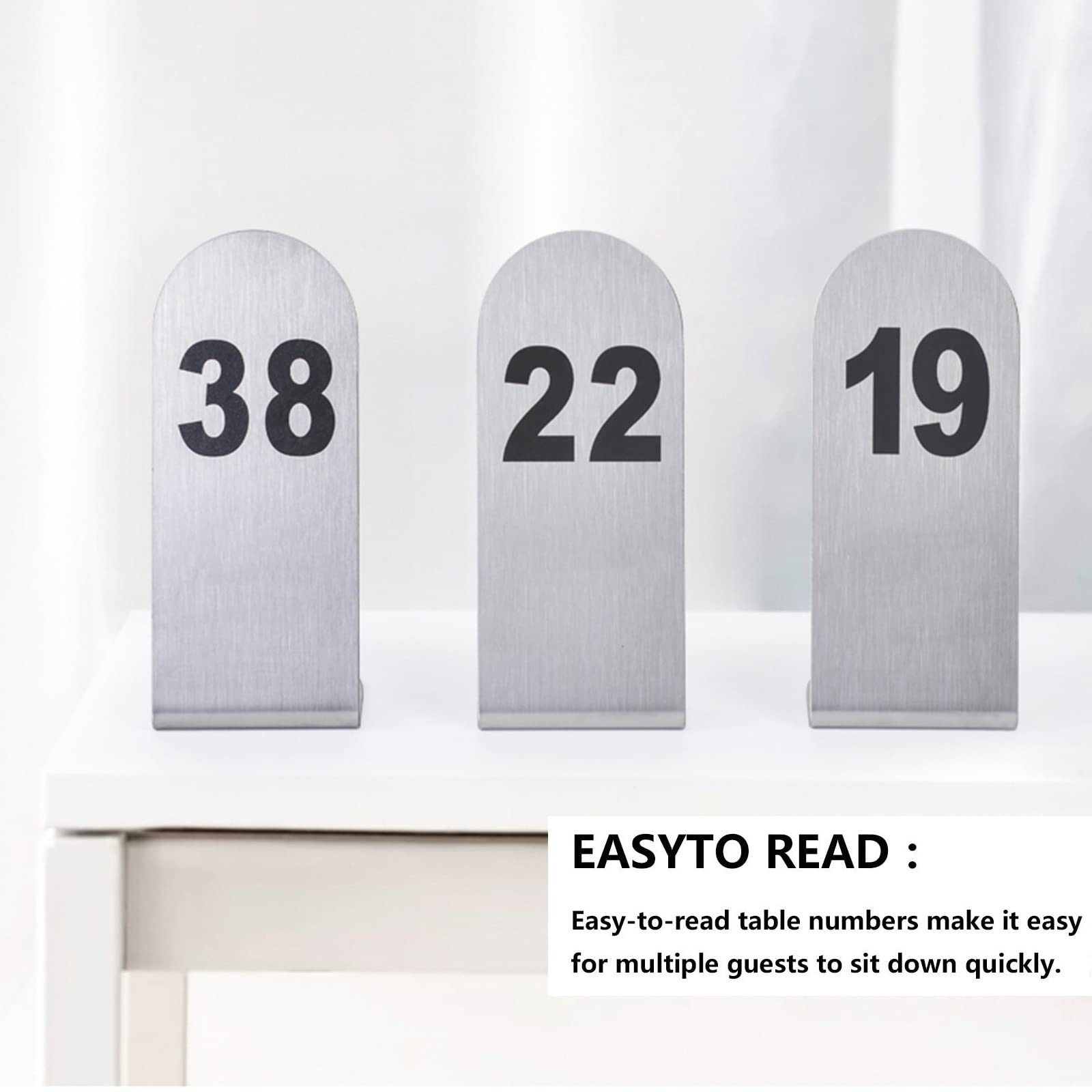 Amazon.com: EliteBloom Stainless Steel Table Signs Table Numbers 1