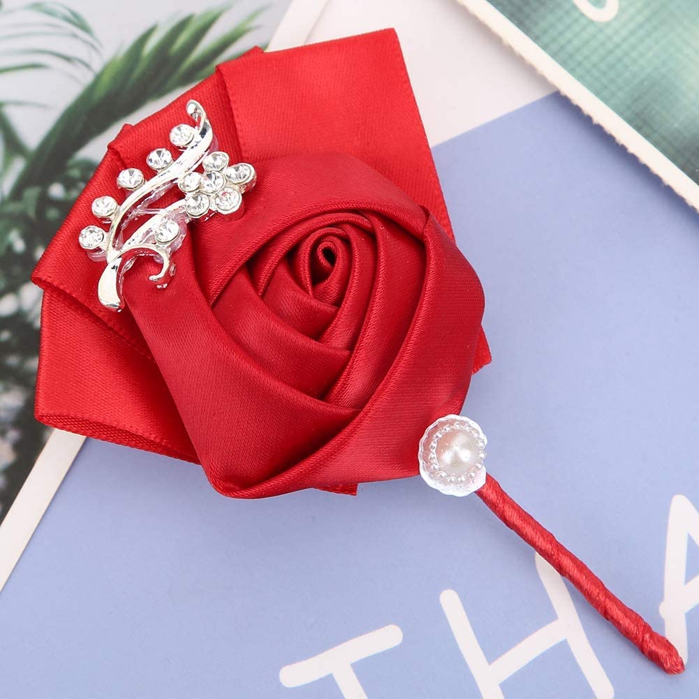Handgelenkskorsagen für Hochzeiten， Band Corsage Exquisite Künstliche Corsage Hochzeit Corsage Brosche Hochzeit Dekoration Zubehör 4Pcs