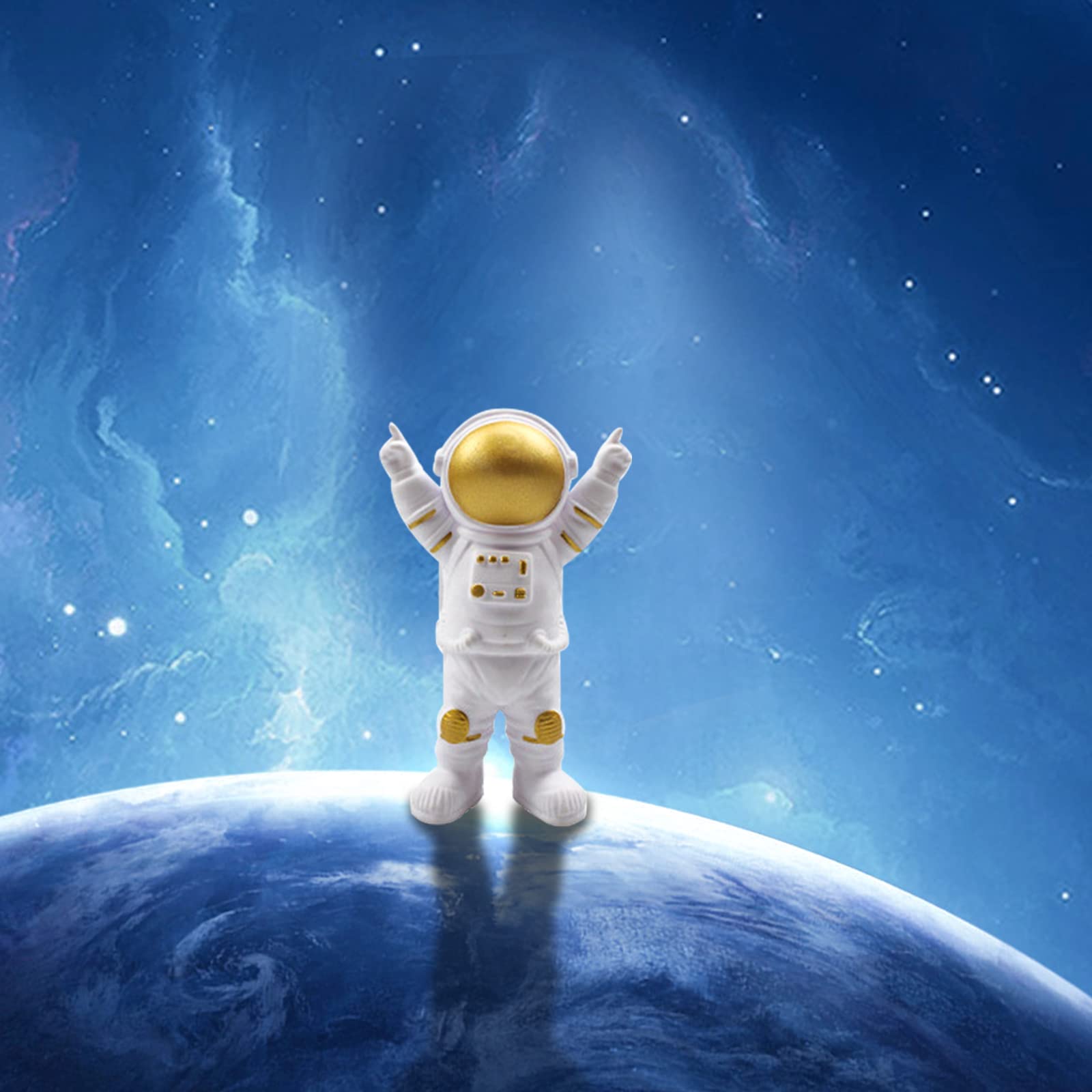 10 Piece Astronaut Ornaments Spaceman Cake Decorations Astronaut Figure Cake Topper Space Themed Party Decorations Suitable for Gift Giving Home And Car Interior Decoration-2 - Image 3